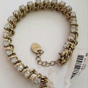 New gold, iridescent rhinestone bracelet